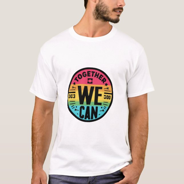 Camiseta CYMK || Juntos Podemos | (Frente)