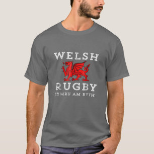 Camiseta Cymru Am Byrth Welsh Rugby Wales Forever Dragon Te