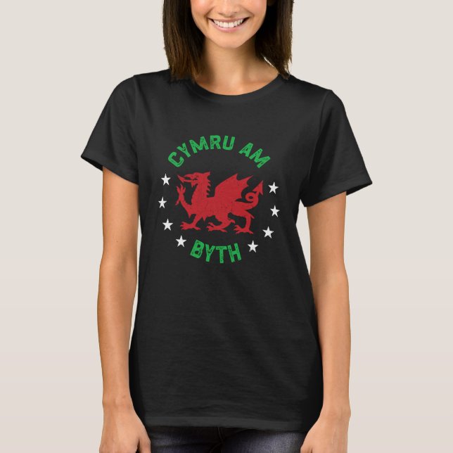 Camiseta Cymru Am Byth Wales Flag Welsh (Frente)