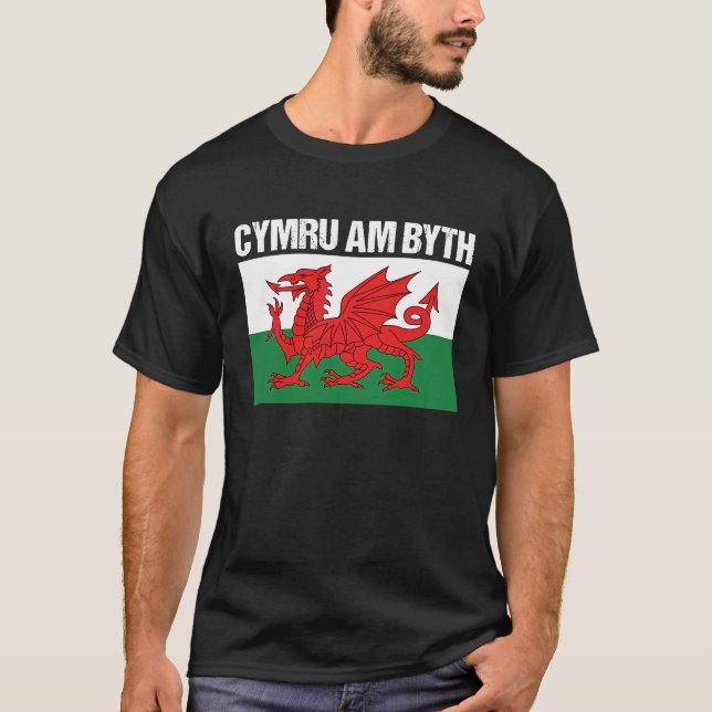 Camiseta Cymru Am Byth Welsh Flag Wales (Frente)