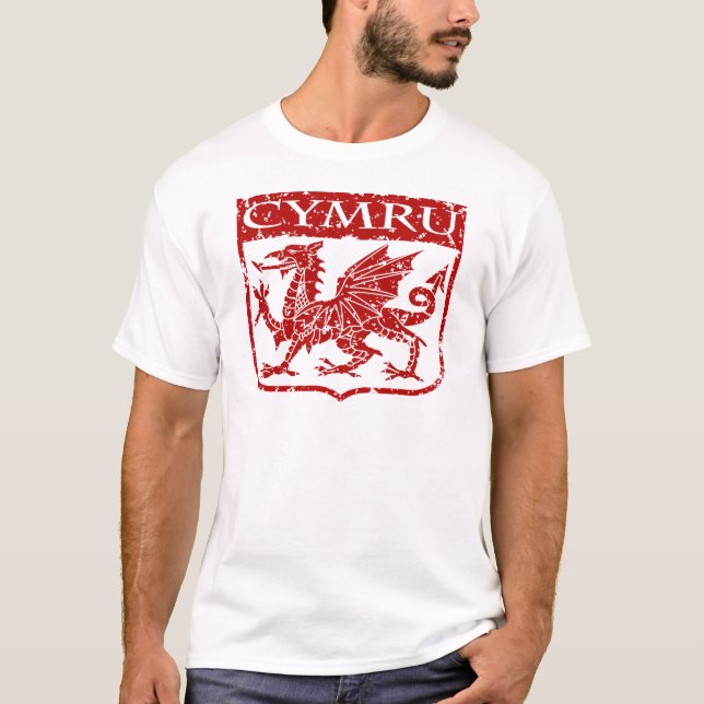 Camiseta Cymru - Wales - Vintage (Frente)