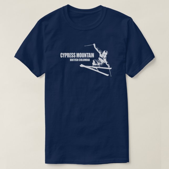 Camiseta Cypress Mountain British Columbia Skier (Frente do Design)