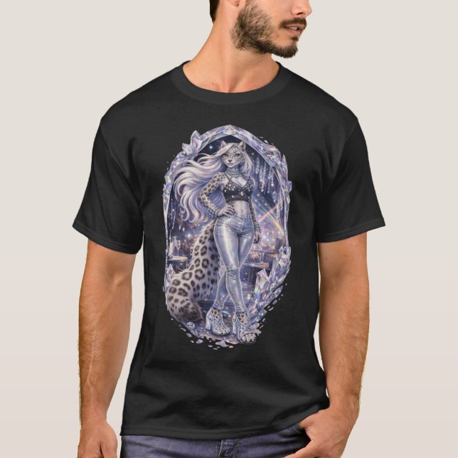 Camiseta Cyrstal Punk Snow Lepard (Frente)