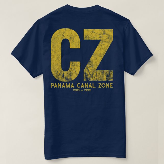 Camiseta CZ (Zona Canal) em Amarelo (Verso do Design)