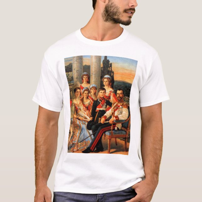 Camiseta Czar Nicholas II e família (Frente)