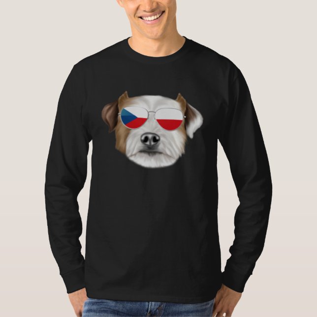 Camiseta Czech Flag Parson Russell Terrier Dog Czech Republ (Frente)