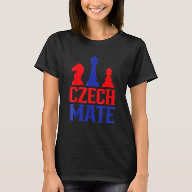 Camiseta Czech Mate  Czech Republic Chess Player  Chess Clu (Frente)