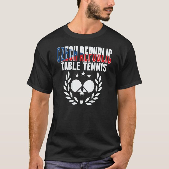 Camiseta Czech Republic Ping Pong   Czech Table Tennis Supp (Frente)