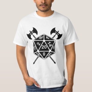 Camiseta D20 Dice com Eixos