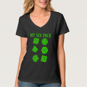 Camiseta D20 Dice Rpg Dragon Gamer Check Out My Six Pack D