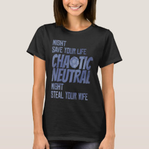 Camiseta D20 Funções Críticas Dice Tabletop Chaotic Neutral