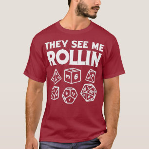 Camiseta D20 Jogos Fantasmas Dragões Tabletop Dice