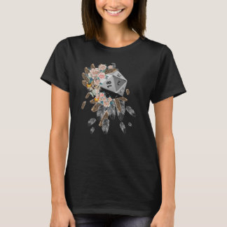 Camiseta D20 Penas e flores