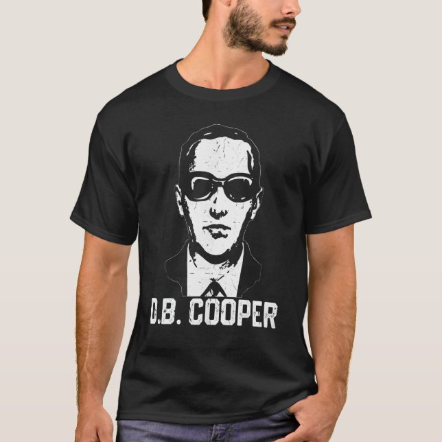 Camiseta D B Cooper Paraquedismo  Sequestrador de Avião Eu  (Frente)