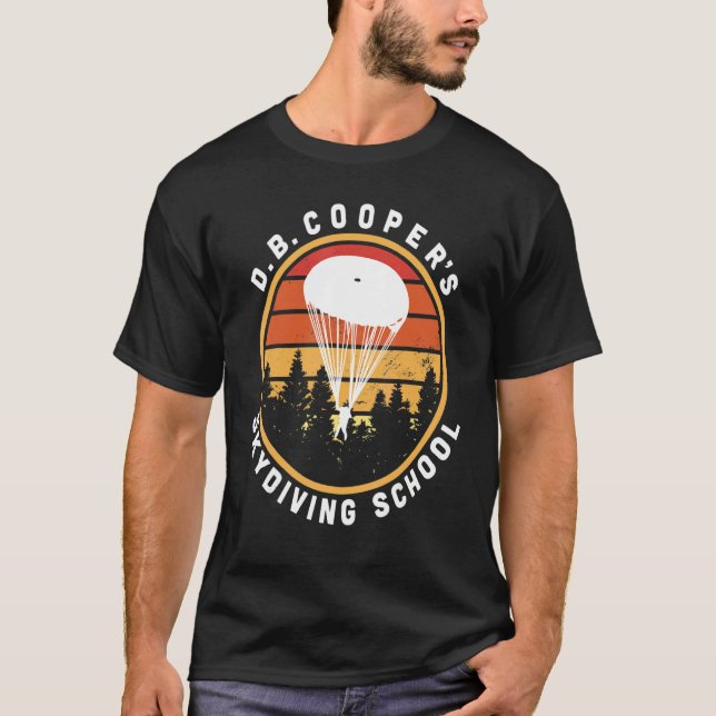 Camiseta D B  Cooper Skydiving School Cryptid Urban Legend (Frente)