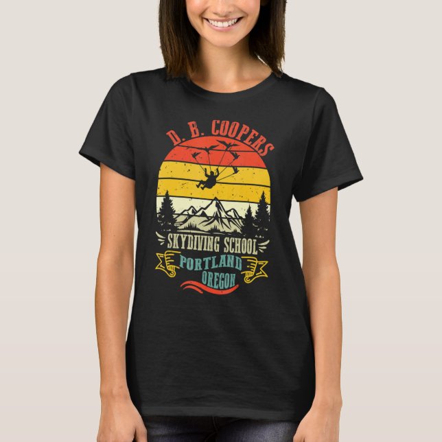 Camiseta D B Coopers Skydiving School Portland Oregon (Frente)