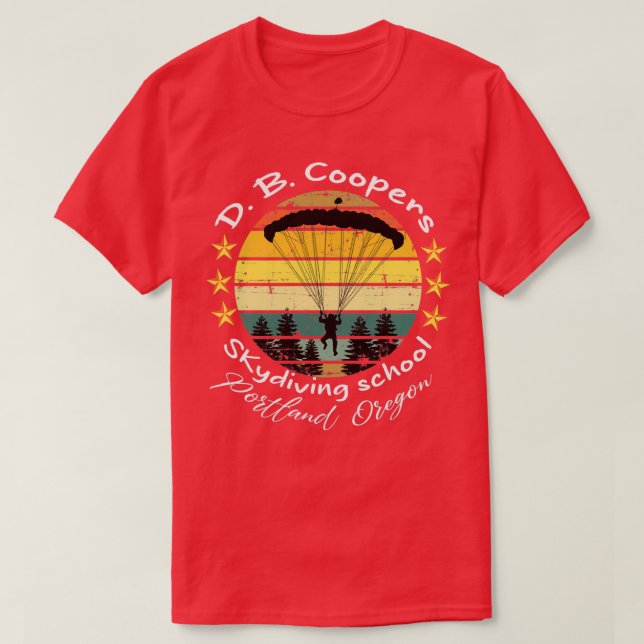 Camiseta D B Coopers Skydiving School Portland Oregon Funny (Frente do Design)