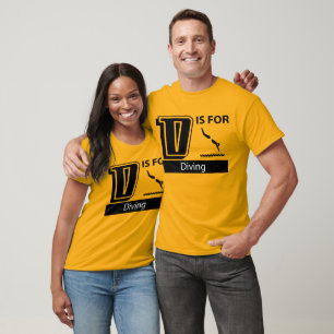 Camiseta D é mergulhando