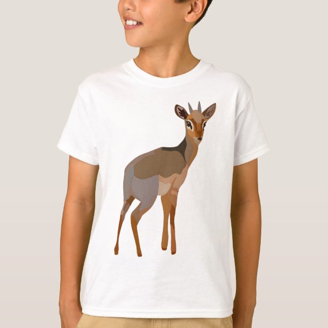 Camiseta D é para Antílope de Dik Dik (Frente)