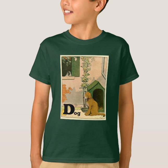 Camiseta D é para Cachorro - Ouro Retriever e Terrier (Frente)