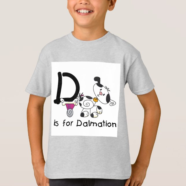Camiseta D é para t-shirt e presentes de Dalmation (Frente)