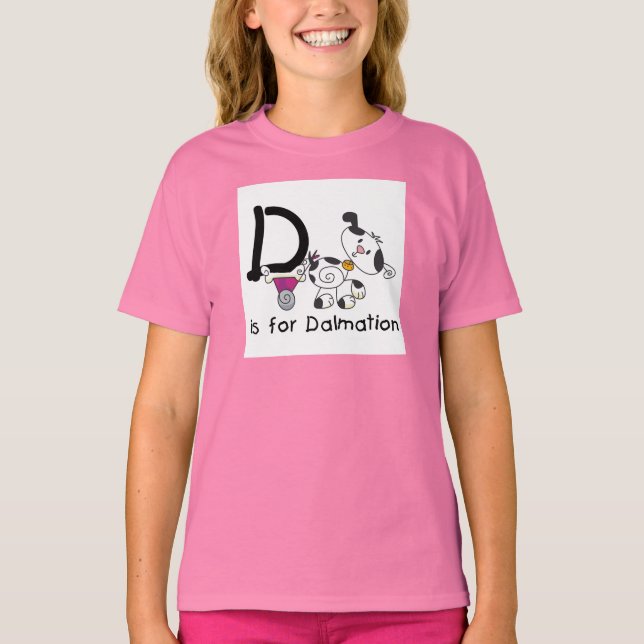 Camiseta D é para t-shirt e presentes de Dalmation (Frente)