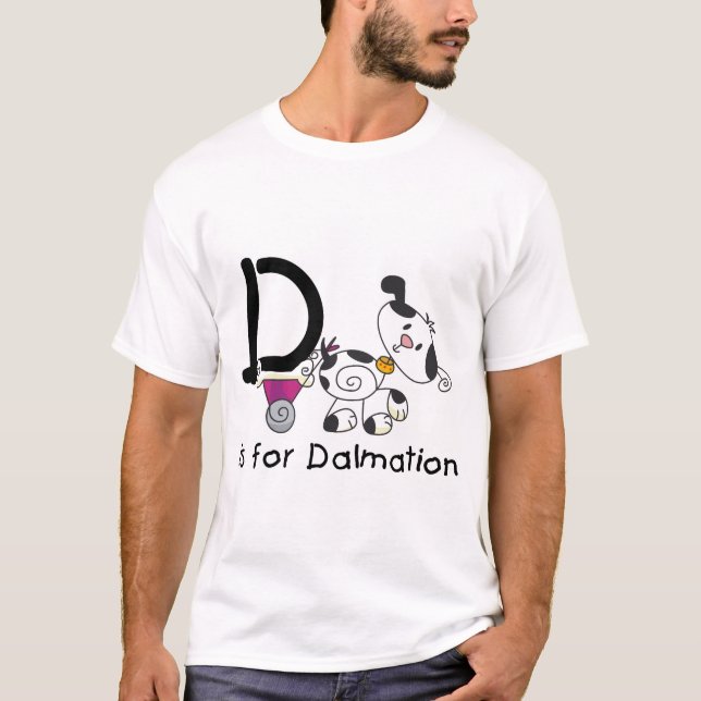Camiseta D é para t-shirt e presentes de Dalmation (Frente)