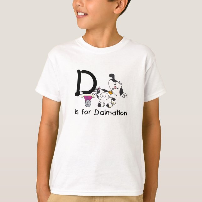 Camiseta D é para t-shirt e presentes de Dalmation (Frente)