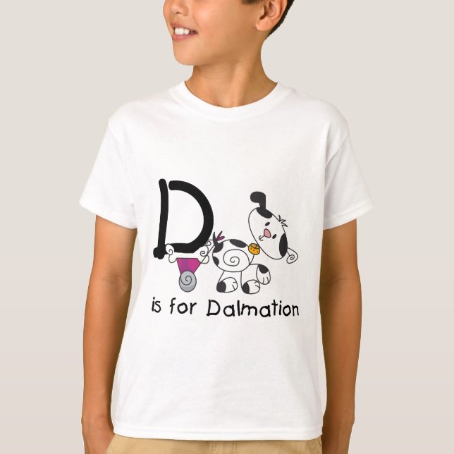 Camiseta D é para T-shirts e presentes Dalmation (Frente)