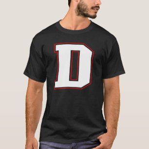 Camiseta D inicial Monograma D Letra D Maiúscula Alfabeto
