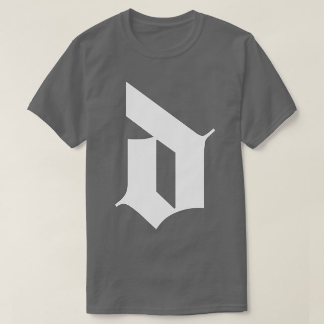 Camiseta d letra gótica (Frente do Design)