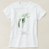 D Monograma Verde Dourado Deixa Elegante