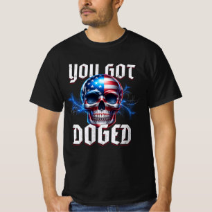 Camiseta D.O.G.E. "Você foi DOGADO"