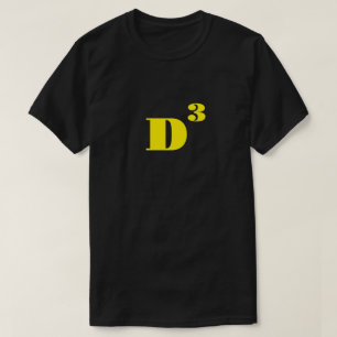 Camiseta D para terceira potência D Palavras