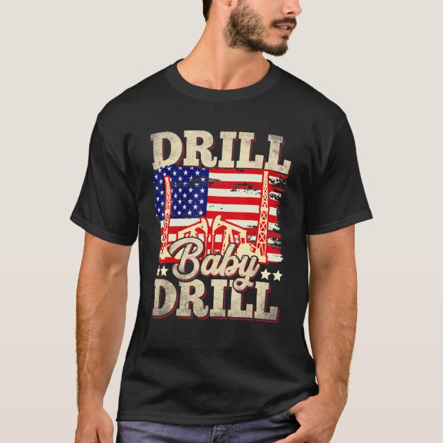 Camiseta D Rill Baby D Rill Eu Apoio A Bandeira Dos Eua (Frente)