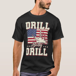 Camiseta D Rill Baby D Rill Eu Apoio Oil American Flag Amer