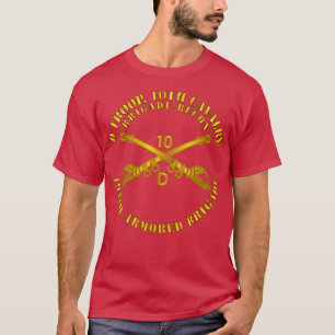 Camiseta D Troop 10th Cav Regt 194th Ar Bde Bde Recon w Cav