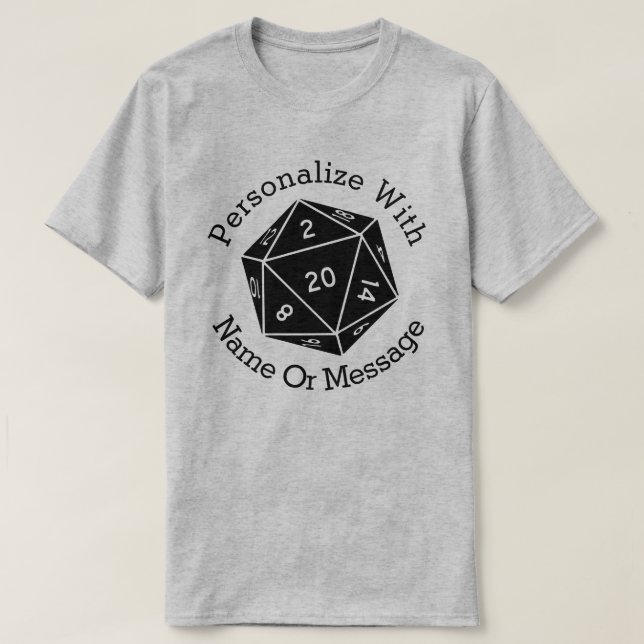 Camiseta D Twenty 20 Sided Dice T-Shirt (Frente do Design)
