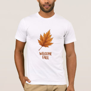 Camiseta Dá a Boas-Vindas ao Outono - Ilustração Artística