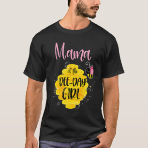 Camiseta Da Abelha Rosa Rosa Que Era Uma Festa de aniversár