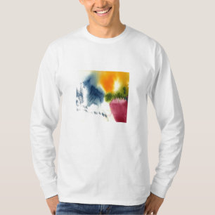 Camiseta da aguarela do perfurador