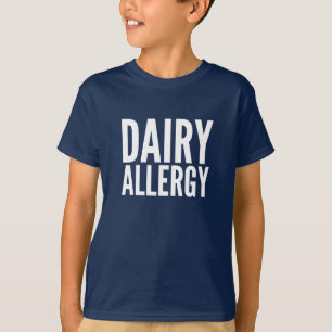 Camiseta da alergia da leiteria