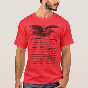 Camiseta Da Alma de um Vermelho Americano