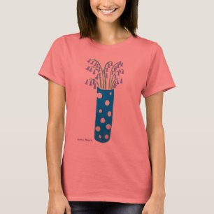 Camiseta da arte: Vaso e Bluebells manchados