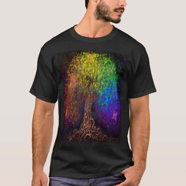 Camiseta da Árvore Arco-Íris (Frente)