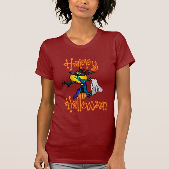 Camiseta da Árvore de Halloween (Frente)