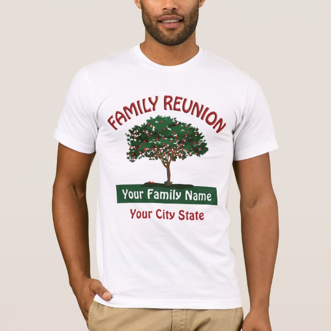 Camiseta da Árvore de Maçã de Reunião da Família (Frente)