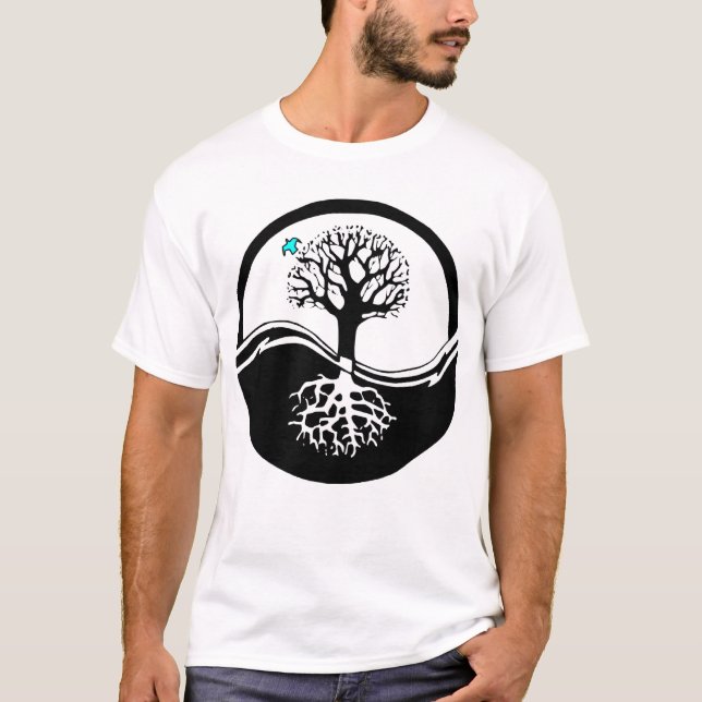 Camiseta da árvore de Yin Yang (Frente)