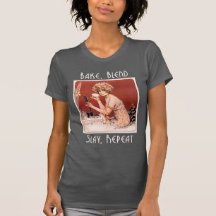 Camiseta da assar Blend Repeat da Mulher