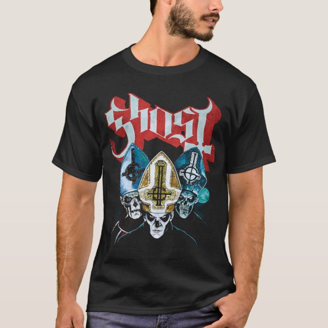 Camiseta da Banda Ghost Holy Trinity - Papa Emerit (Frente)